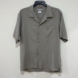 Columbia Men's Casual Gray Button-Down Shirt Martini Theme XXL